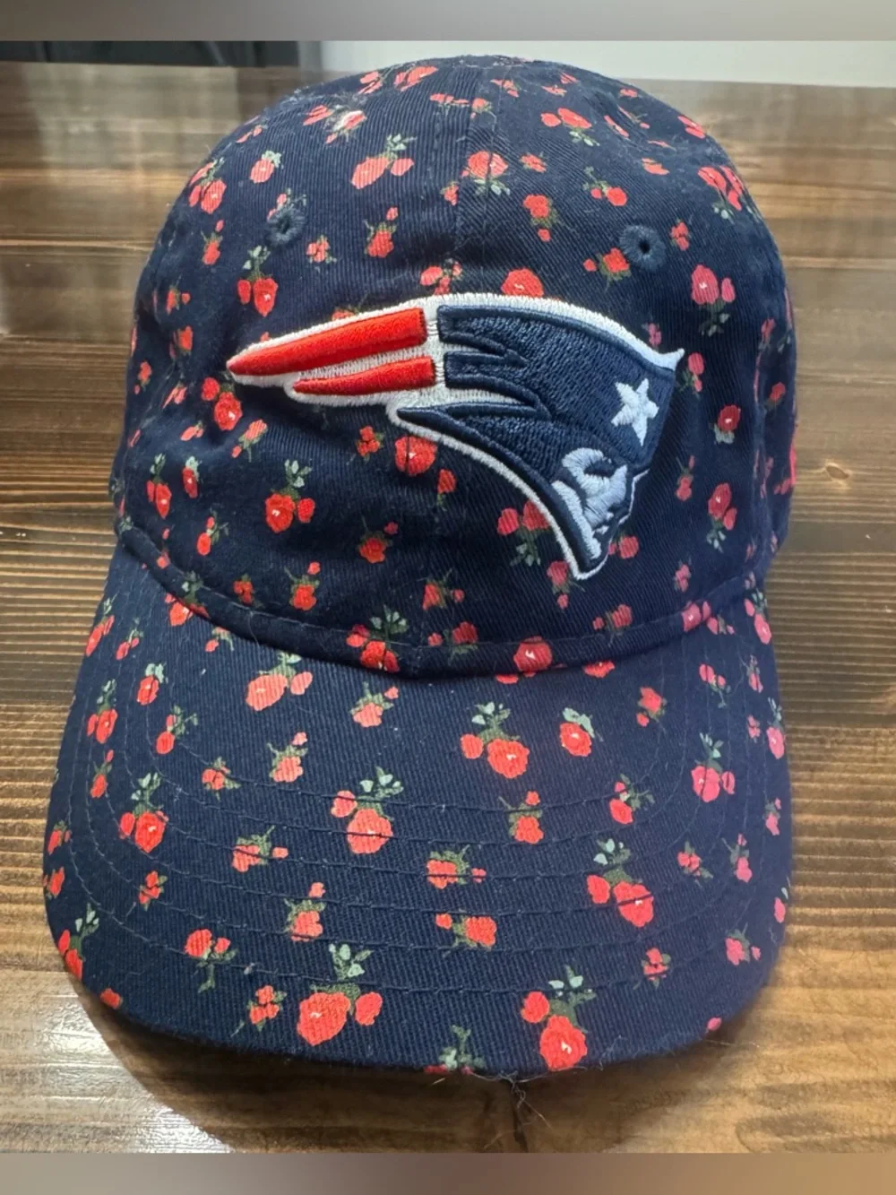 New Era Toddler Girls Navy Floral New England Patriots Cap
